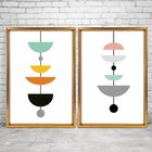 Quadro Com Moldura Chanfrada Geométricos Colocidos