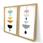 Quadro Com Moldura Chanfrada Geométricos Colocidos