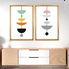 Quadro Com Moldura Chanfrada Geométricos Colocidos