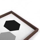 Quadro Com Moldura Chanfrada Geométricos Preto