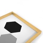 Quadro Com Moldura Chanfrada Geométricos Preto