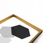 Quadro Com Moldura Chanfrada Geométricos Preto