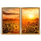 Quadro Com Moldura Chanfrada Girassol