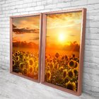 Quadro Com Moldura Chanfrada Girassol