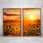 Quadro Com Moldura Chanfrada Girassol