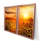 Quadro Com Moldura Chanfrada Girassol