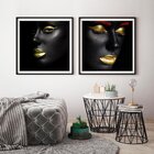 Quadro Com Moldura Chanfrada Girls Gold