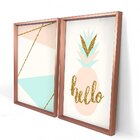 Quadro Com Moldura Chanfrada Hello