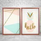 Quadro Com Moldura Chanfrada Hello