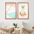 Quadro Com Moldura Chanfrada Hello