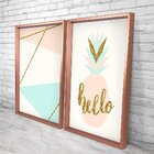 Quadro Com Moldura Chanfrada Hello