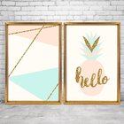 Quadro Com Moldura Chanfrada Hello