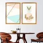 Quadro Com Moldura Chanfrada Hello