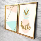 Quadro Com Moldura Chanfrada Hello