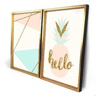 Quadro Com Moldura Chanfrada Hello