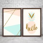 Quadro Com Moldura Chanfrada Hello