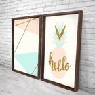 Quadro Com Moldura Chanfrada Hello