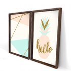 Quadro Com Moldura Chanfrada Hello