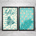 Quadro Com Moldura Chanfrada Hello Beach