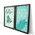 Quadro Com Moldura Chanfrada Hello Beach