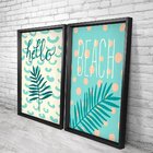 Quadro Com Moldura Chanfrada Hello Beach