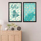 Quadro Com Moldura Chanfrada Hello Beach