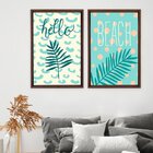 Quadro Com Moldura Chanfrada Hello Beach