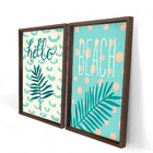 Quadro Com Moldura Chanfrada Hello Beach