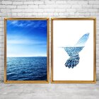 Quadro Com Moldura Chanfrada Hummingbird Beautiful