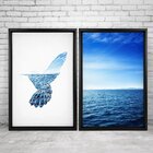 Quadro Com Moldura Chanfrada Hummingbird Beautiful