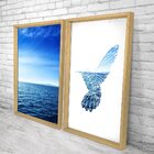 Quadro Com Moldura Chanfrada Hummingbird Beautiful