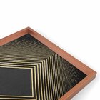 Quadro Com Moldura Chanfrada Ilusão Dourada