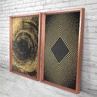 Quadro Com Moldura Chanfrada Ilusão Dourada