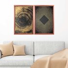 Quadro Com Moldura Chanfrada Ilusão Dourada