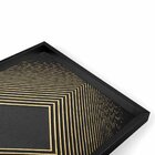 Quadro Com Moldura Chanfrada Ilusão Dourada