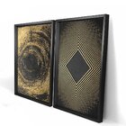 Quadro Com Moldura Chanfrada Ilusão Dourada