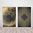 Quadro Com Moldura Chanfrada Ilusão Dourada