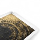 Quadro Com Moldura Chanfrada Ilusão Dourada