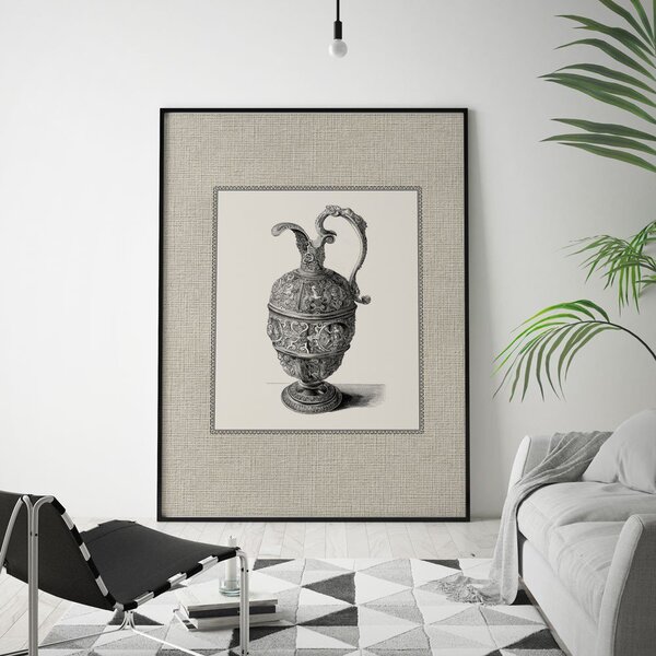 Quadro Com Moldura Chanfrada Jarro Retro