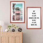 Quadro Com Moldura Chanfrada Kombi Rosa