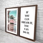 Quadro Com Moldura Chanfrada Kombi Rosa