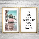 Quadro Com Moldura Chanfrada Kombi Rosa