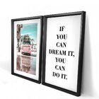 Quadro Com Moldura Chanfrada Kombi Rosa