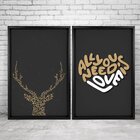 Quadro Com Moldura Chanfrada Love