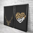 Quadro Com Moldura Chanfrada Love