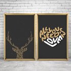 Quadro Com Moldura Chanfrada Love