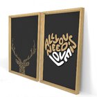 Quadro Com Moldura Chanfrada Love