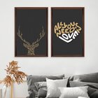 Quadro Com Moldura Chanfrada Love