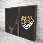 Quadro Com Moldura Chanfrada Love