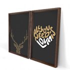 Quadro Com Moldura Chanfrada Love